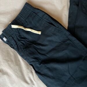 Frank and Oak- Men's Navy Cotton Pants with Drawstring